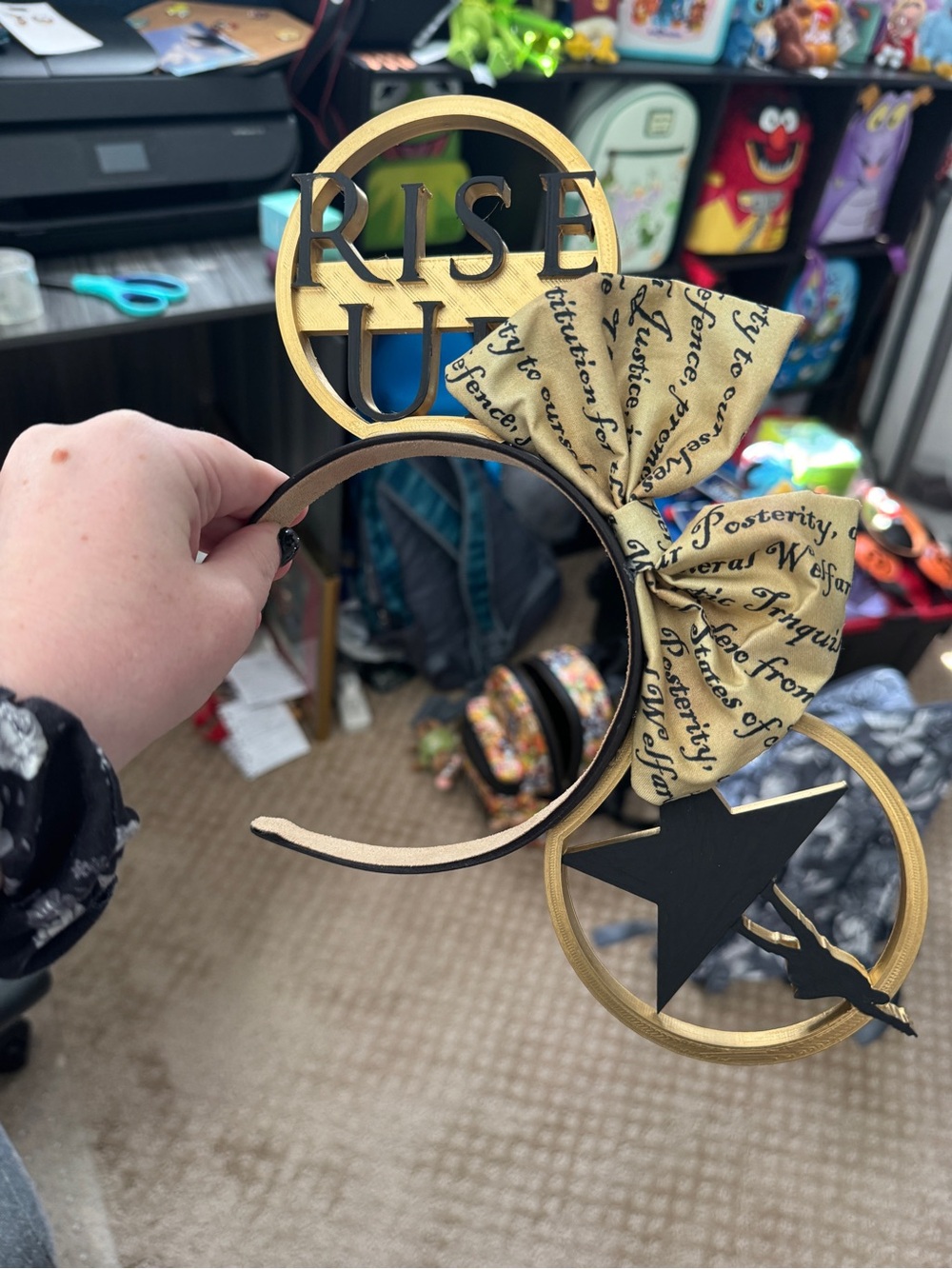 Hamilton inspired 3d printed Mickey ears